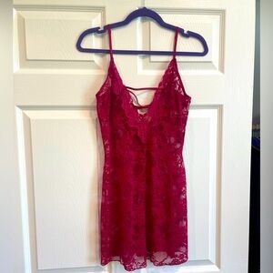 Sheer lace mini dress lingerie